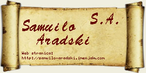 Samuilo Aradski vizit kartica